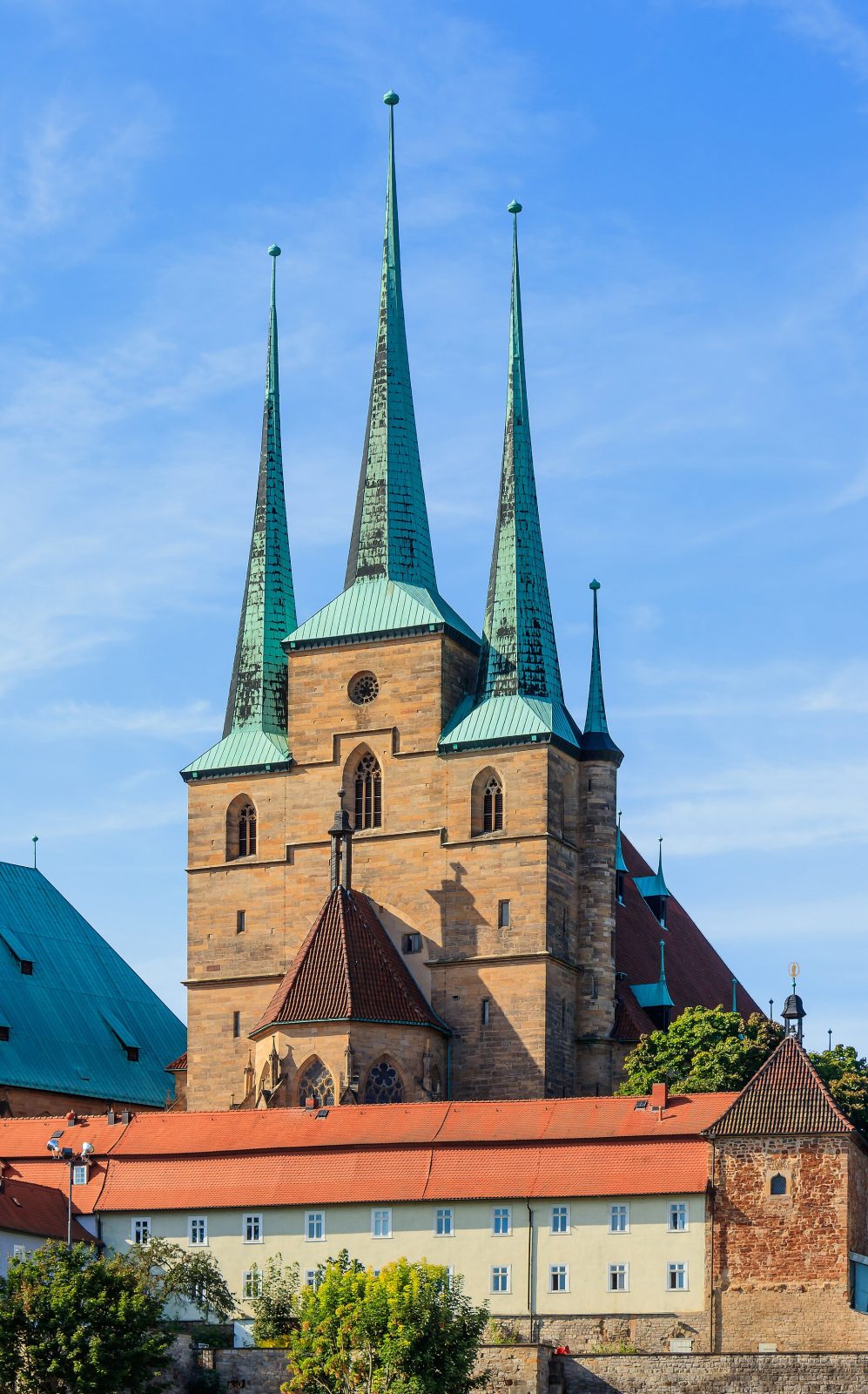 La catedral de Erfurt y la iglesia de San Severo en el Domberg